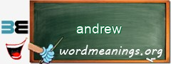 WordMeaning blackboard for andrew